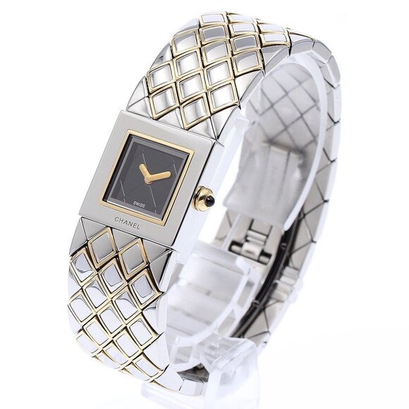 CHANEL Matrasse H0475 black Dial Quartz Ladies Watch - Picture 1 of 11